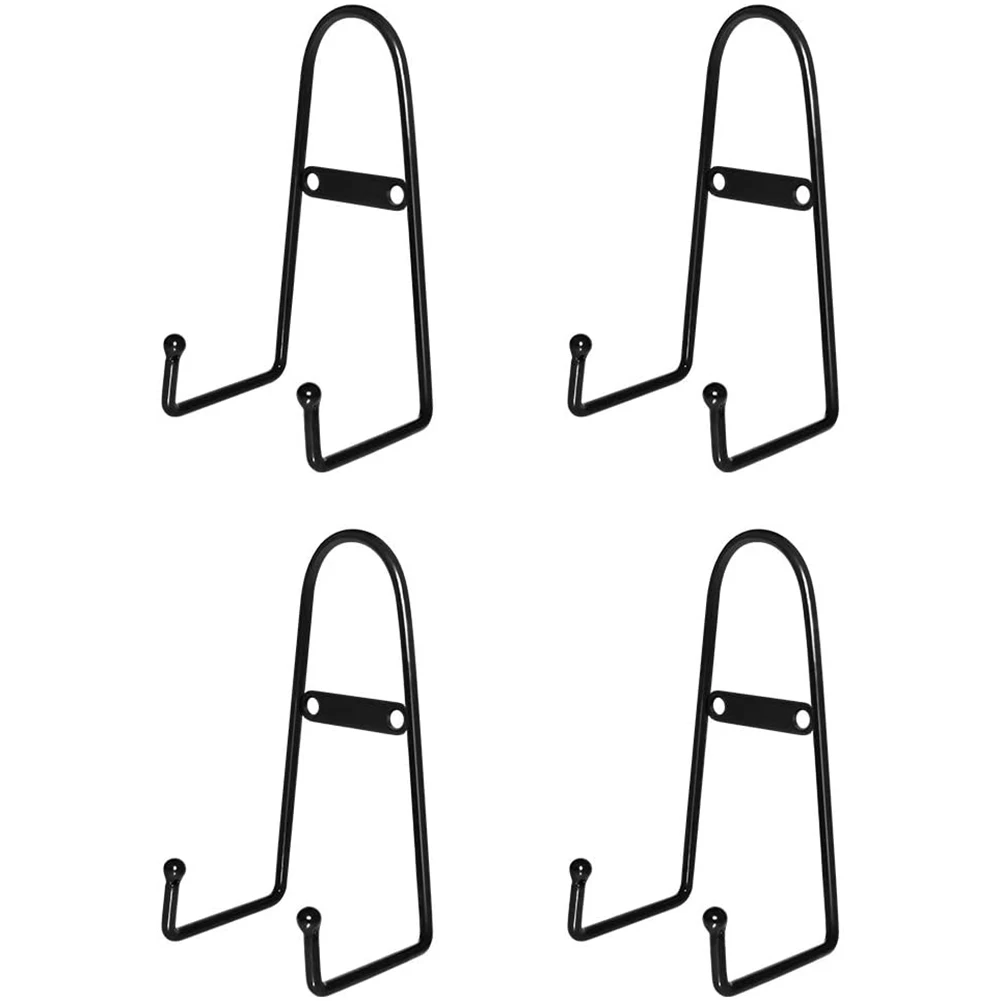 

A84E-4 Pack Wall Mount Plate Display Stands, Medium Wall Easel Holder Plate Hanger Vertical Plate Stand Holders Wine Rack
