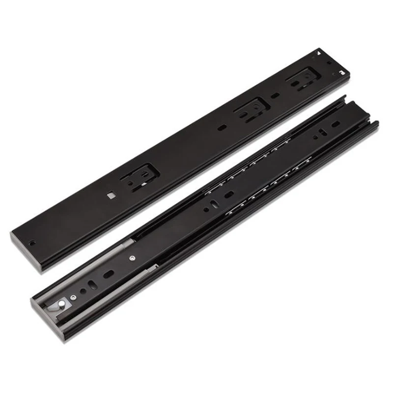 

2Pcs inch 3 Section Sliding Rails Drawer Slides Furniture Slide Steel Ball Bearing Slides Keyboard Cabinet Cupboard Dra