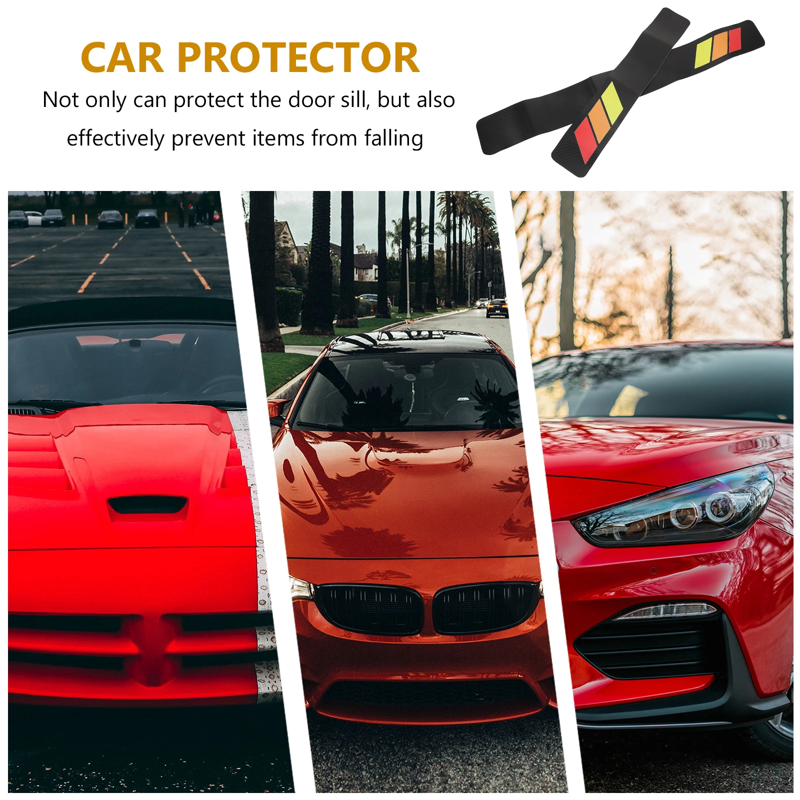 

4 Pcs Welcome Pedal Auto Door Sill Protector Car Protectors Portable Strips Imitation Anti-collision