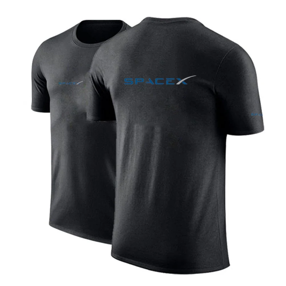 2024  Space X SpaceX Travel Summer Men Quick Dry ordinary Thin Short Sleeve Sport Fitness Running Breathable Sportswears