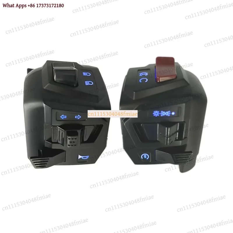 22mm Universal Motorcycle Handlebar Switches With Choke Horn Turn Signal Headlight Electric Start Switch For Pulsar NS200