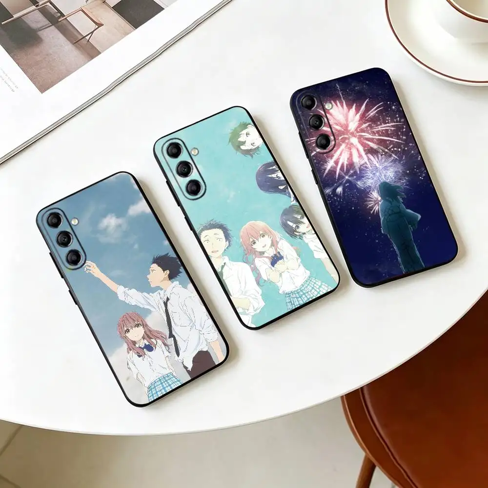 A-A Silent Voice Anime Print  Phone Case For Samsung Galaxy A73,A72,A71,A70,A53,A52,A51,Soft Silicone Black Cover