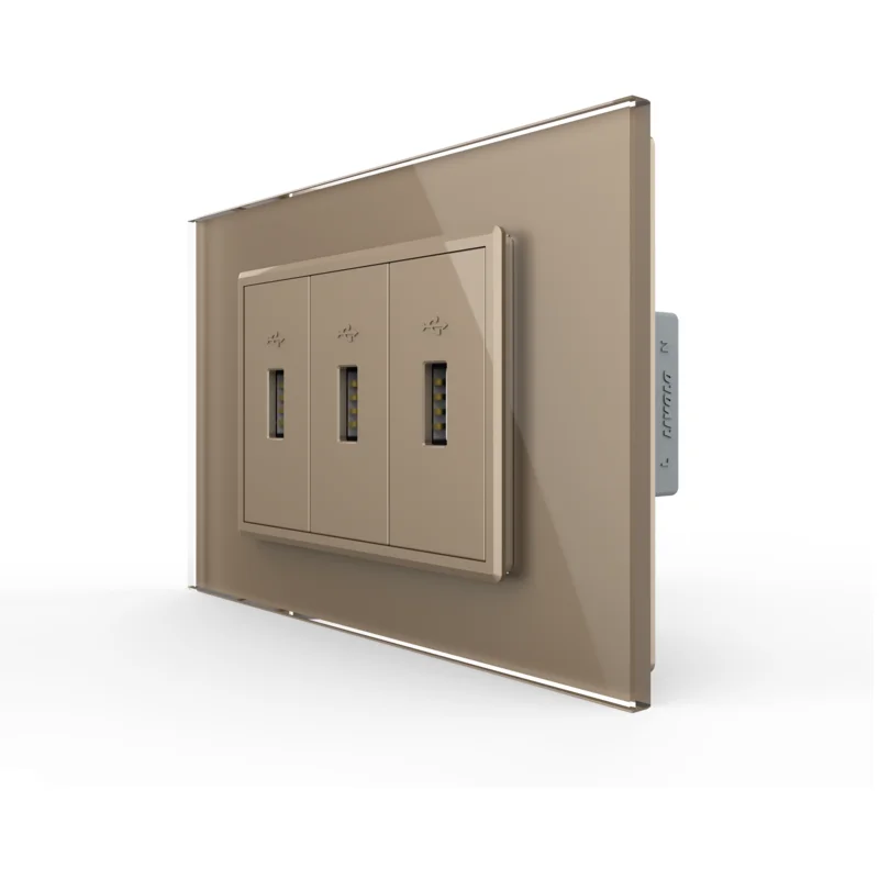 

Livolo C9 US AU Standard 3 USB Charge Power Socket Plug,Pearl Crystal Glass Panel Outlet,VL-C9C3USB-11