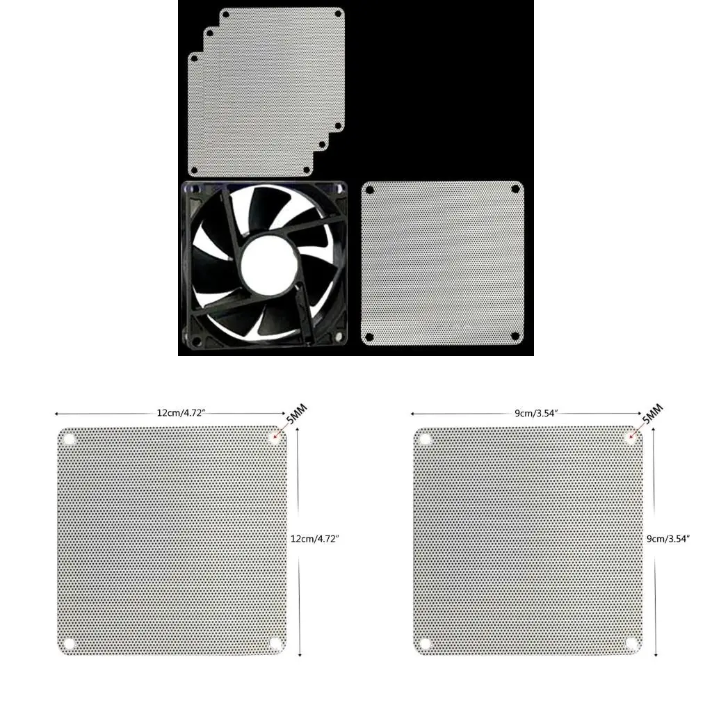 8cm/9cm/12cm/14cm Frame Dust Filter Dustproof PVC Mesh Net Cover Guard