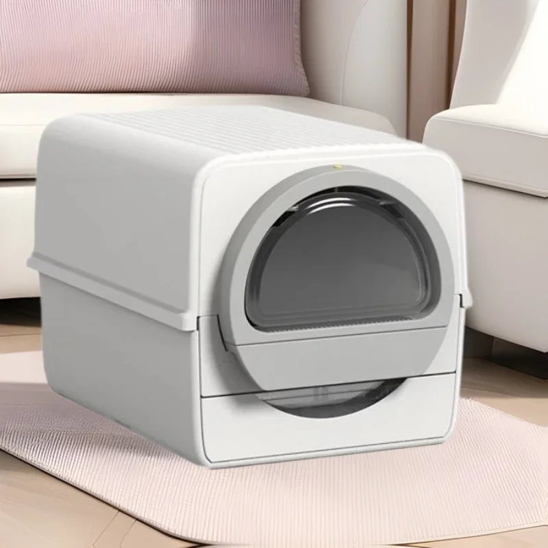 Cat litter box hand-pulled, semi-automatic cat toilet