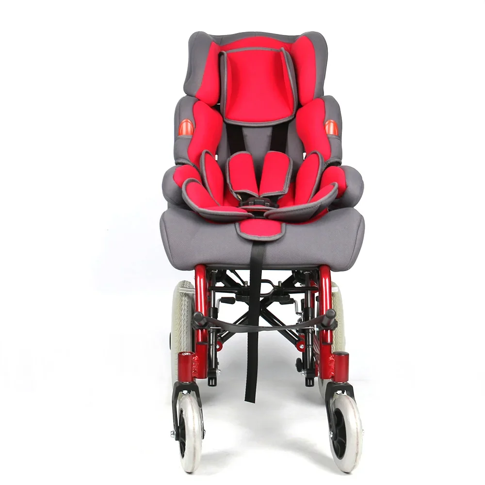 Foldable Adjustable Reclining Aluminum Alloy Disabled Pediatric Stroller Wheelchair For Disabled Cerebral Pasly Child