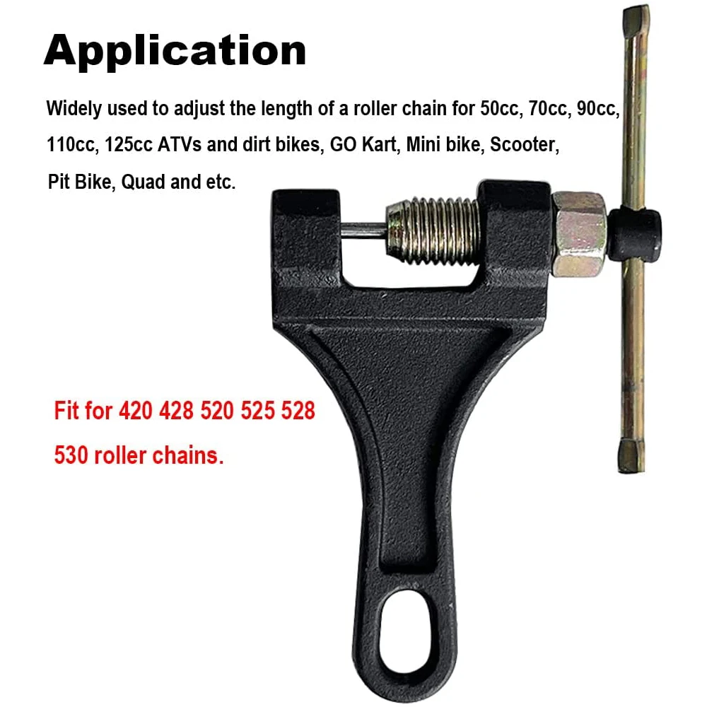 Universal Chain Breaker Riveting Tool for Motorcycle Dirt Bike Scooter Bicycle Tractor Chain Link Removal Repair Tool 420-530