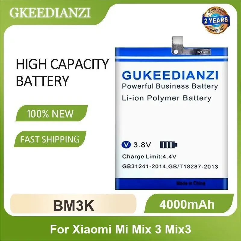 

Аккумулятор для мобильного телефона BM3K для Xiaomi Mi Mix 3 Mix3, 4000 мАч, высокая емкость