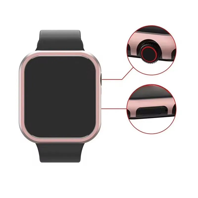 Apple Watch用アルミニウム合金金属カバー,保護フレーム,ウルトラ9,8,7,49mm, 40mm, 41mm, 45mm, 38mm, 42mm iwatch 5、6、se、4