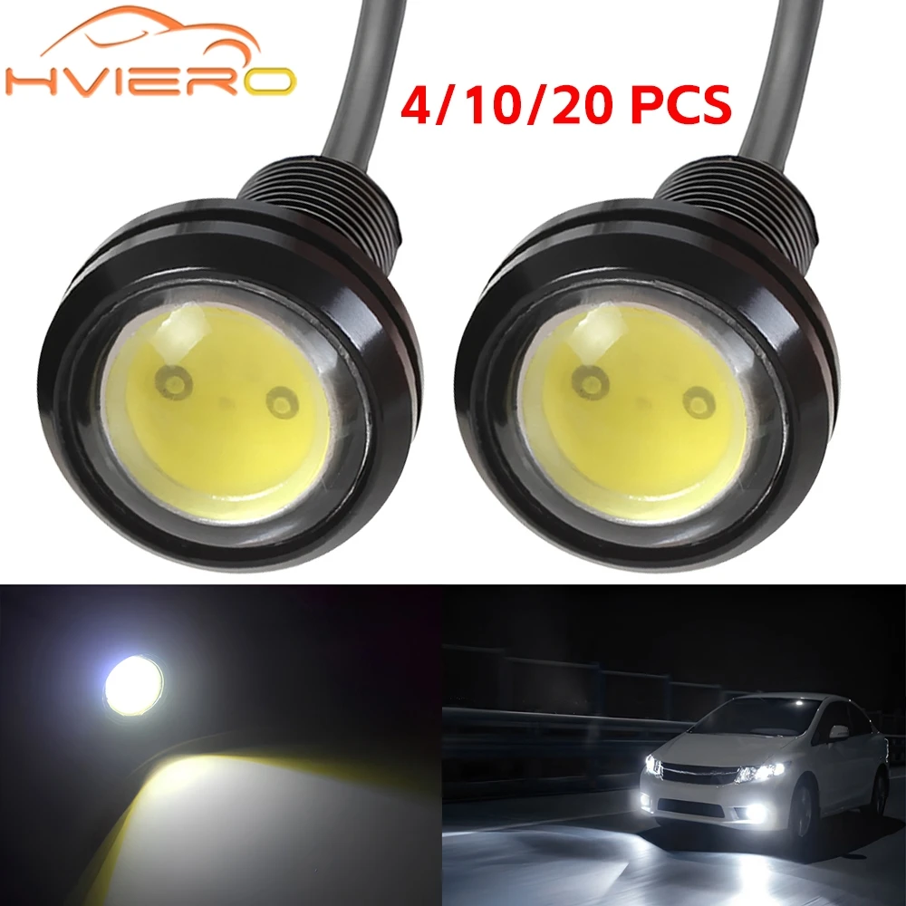 4/10/20pcs 18MM Motorcycle LED Eagle Eye Driving Lights Super Bright DRL Daytime Running Lights Reversing Stop Signal Lamp 12V