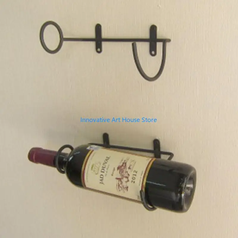 E1PC Wine Display Shelf Bracket Single Champagne Storage for Kitchen Bar