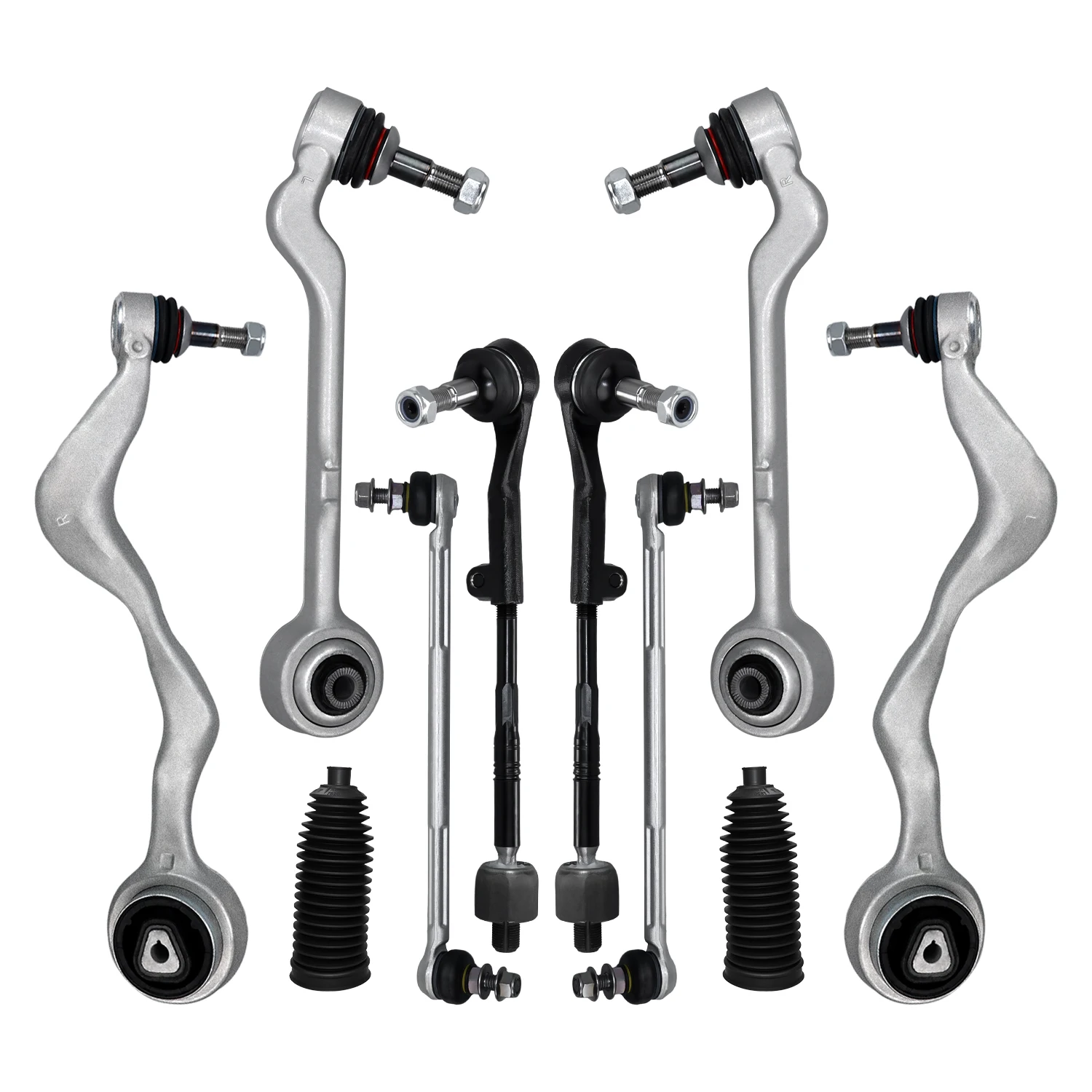 

TOPICKSAP 10pcs Front Lower Control Arm Sway Bar Link Tie Rod Assembly Kit for BMW 3 Series E90 E91 E92 E93 E82 E88 2006 - 2013