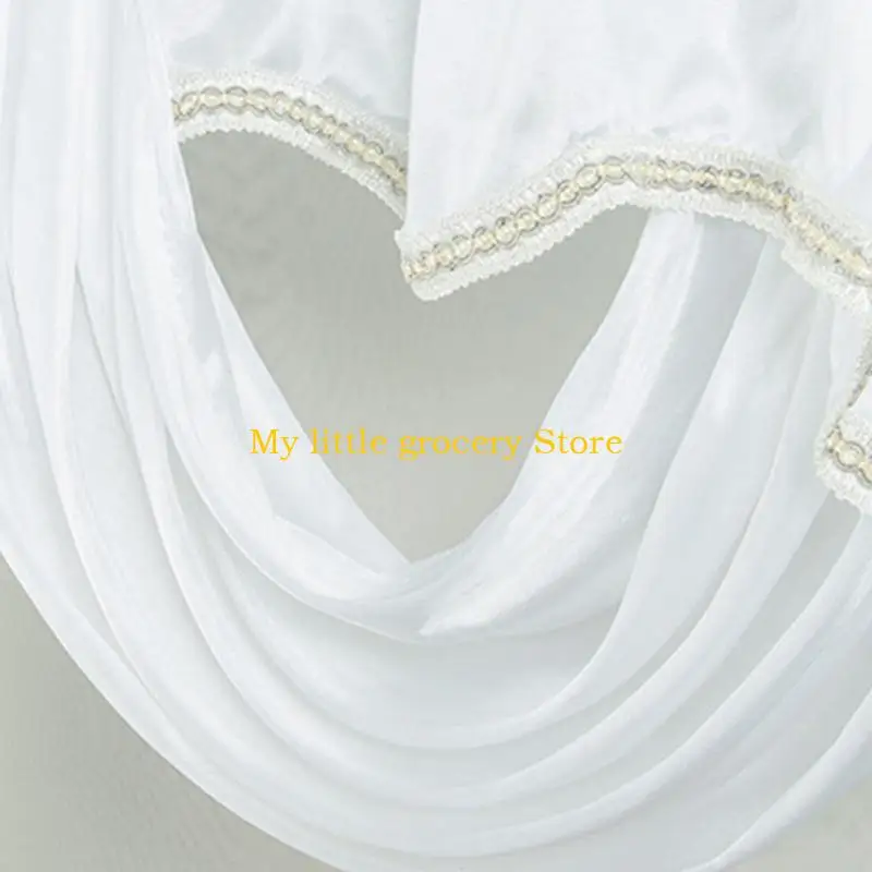 D5BD Luxurious Wavy Valance Curtain Stylish Living Room Bedroom Enhancement Decors