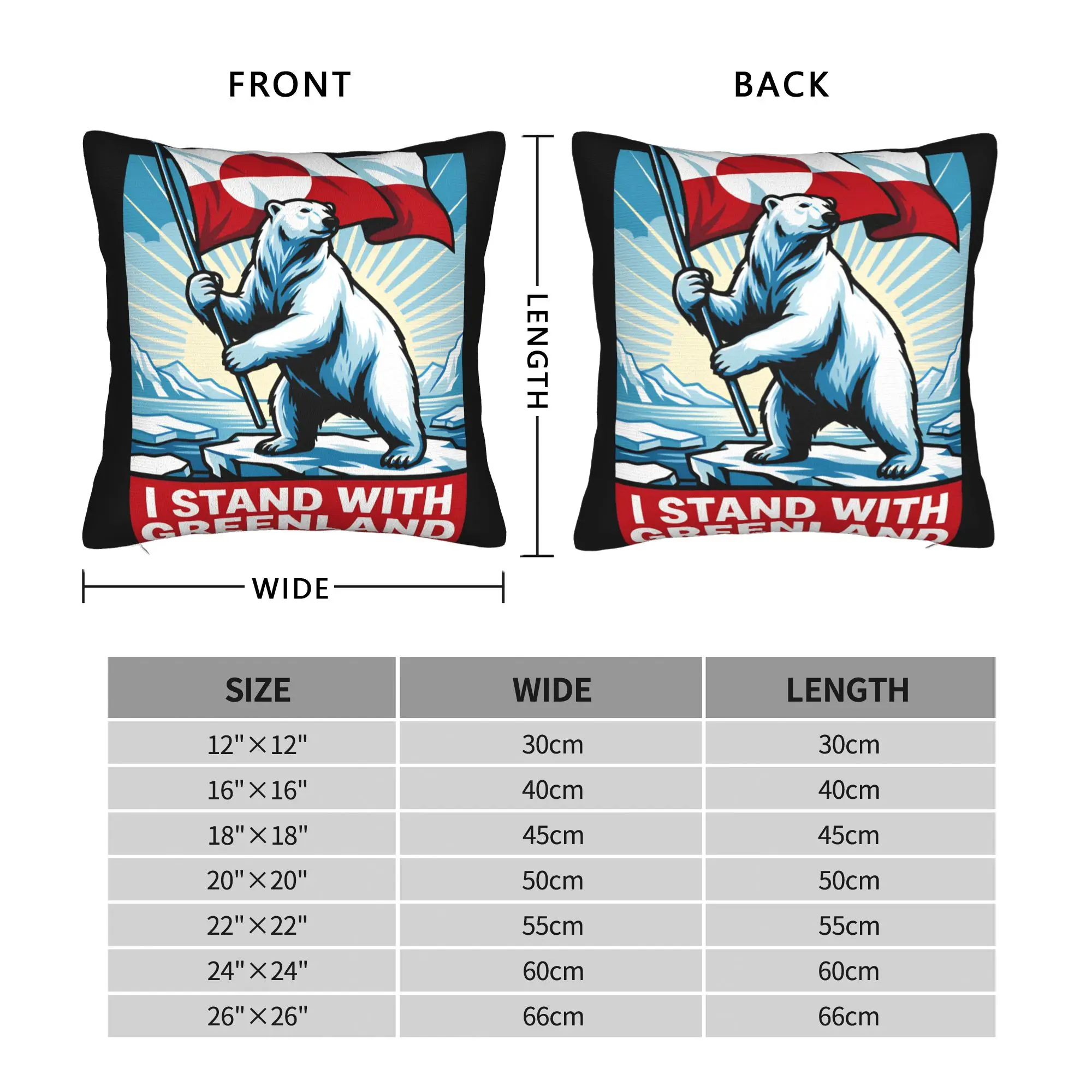 Greenland Pillow Case  Fashion Pillow Cover Square Pillowcases For Chair Sofa Home Decor