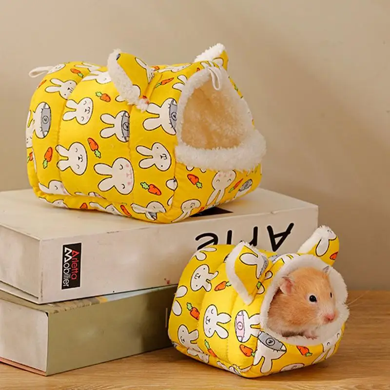 Guinea Pig Bed Cave Hamster House Pet House Ferrets Hamsters Hedgehogs Rabbits Ratts Warm Nest Sleeping Cave Bed Cage Supplies