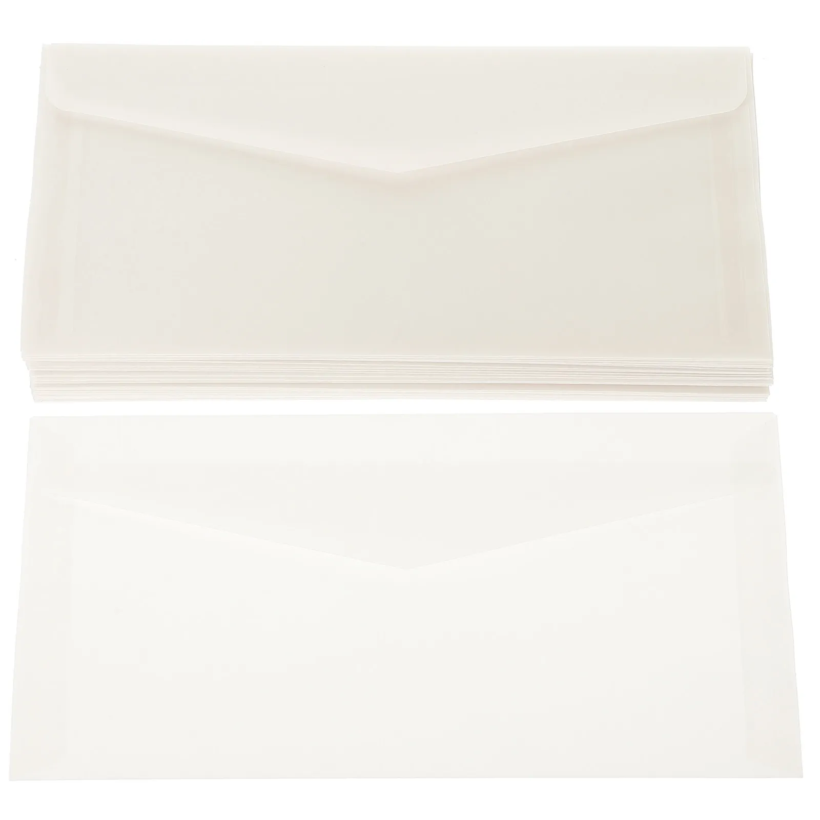 

50Pcs Multi Function Translucent Envelopes for Invitation Cards Birthday Wedding Shower Corporate Event Greeting Photos Letters