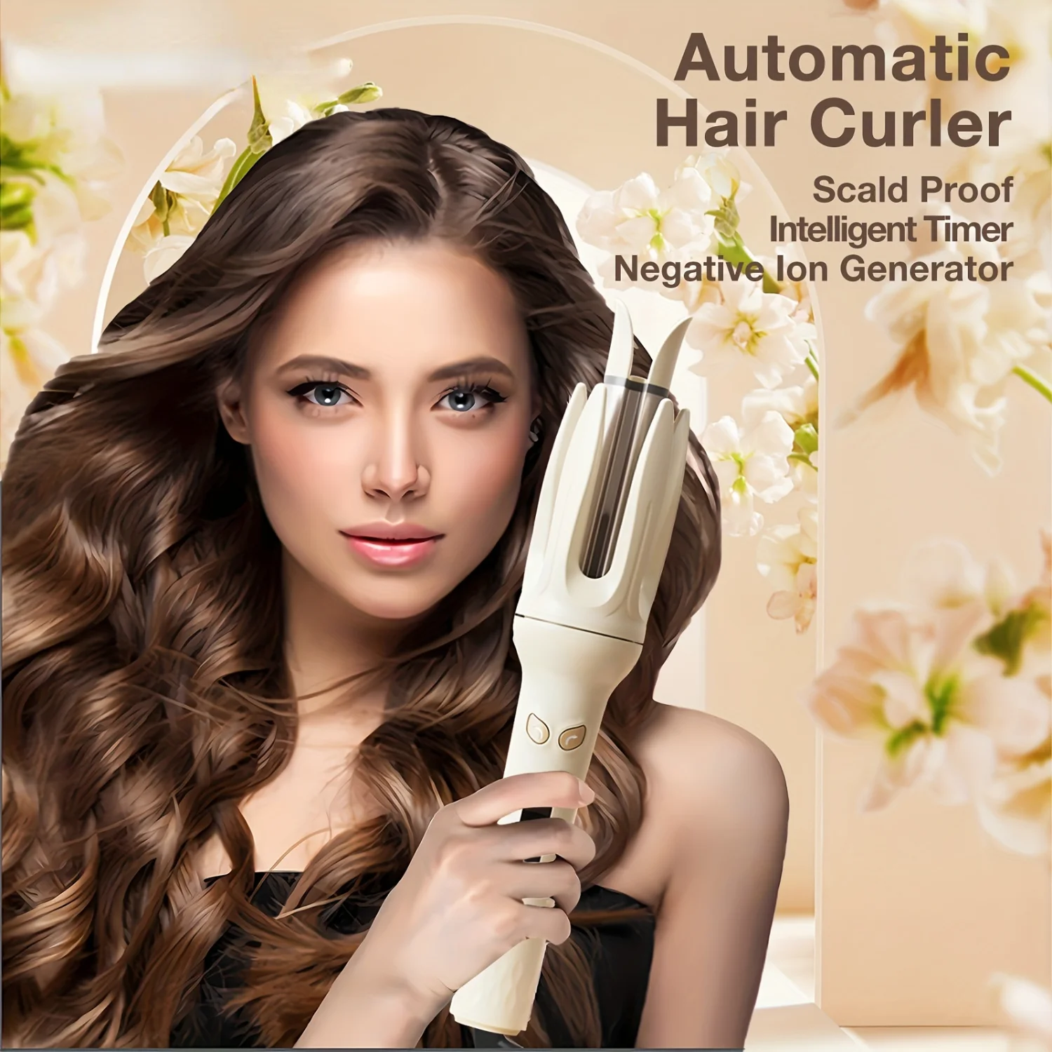 

Automatic Hair Curling Iron, 28mm Barrel Hair Curler With 4 Temperature-adjusting , Hair Curler With Negative Ion Generator, Ha