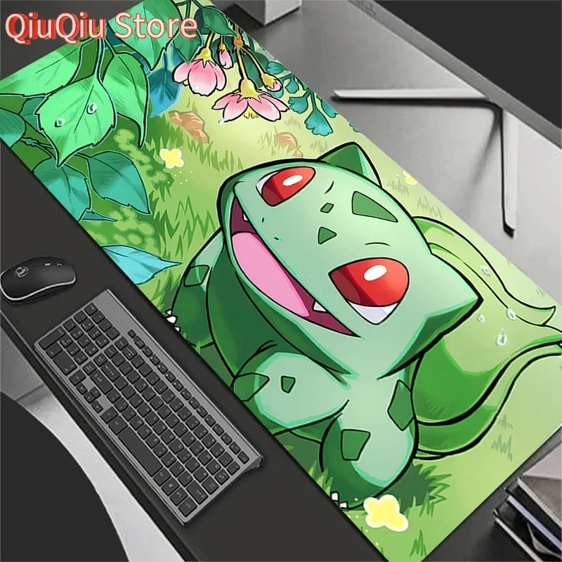 

Mouse Pad Anime Gaming Accessories Varmilo Keyboard Desk Mat Gabinete Gamer Carpet P-Pokemons Bulbasaur Mousepad Mouse Mats