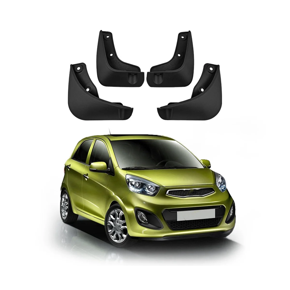 4Pcs Car Mud Flaps for Kia Picanto 2011-2018 Mudguards Fender Mud Guard Flap Splash Flaps Accessories