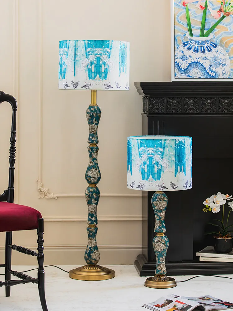 

Painted table lamp, bedroom bedside lamp, high value living room table lamp, medieval high-end decorative floor lamp