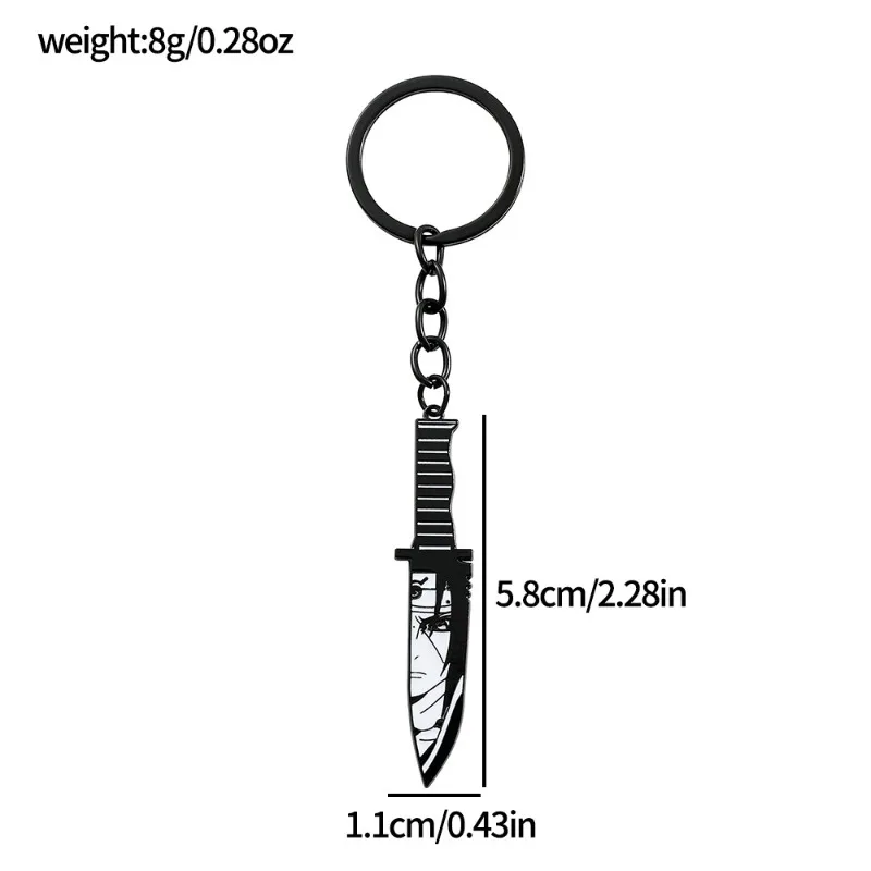 Figurka Anime Naruto Uchiha Sasuke Brelok Mały Nóż Kształt Uzumaki Breloczki dla Przyjaciół Ozdoba do Plecaka Zawieszka Prezent