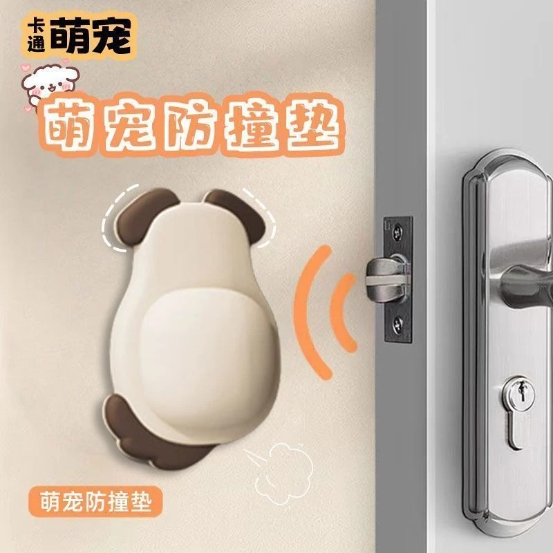 

Soft Rubber Door Stopper Self Adhesive Cute Pet Door Barrier Anti Collision Pad 3D Dog Cat Penguin Panda Anti Collision Bumper
