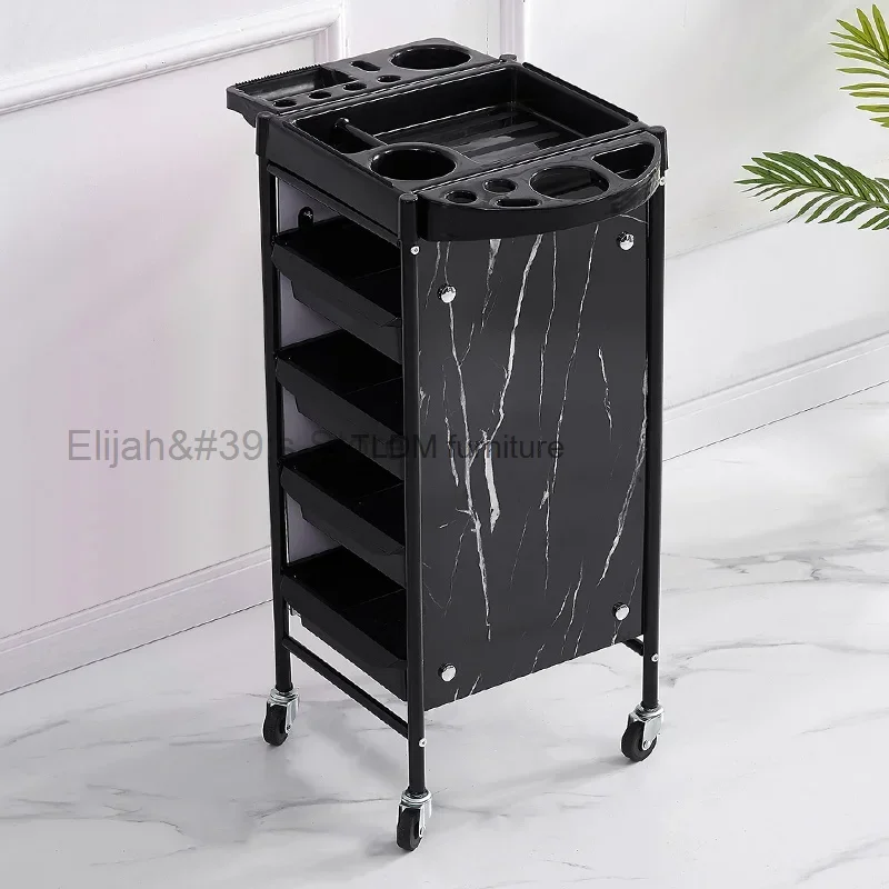 

Wheels Makeup Salon Trolley Hairdresser Cosmetic Luxury Modern Salon Trolley Work Carrinho Auxiliar Salon Furniture RR50ST