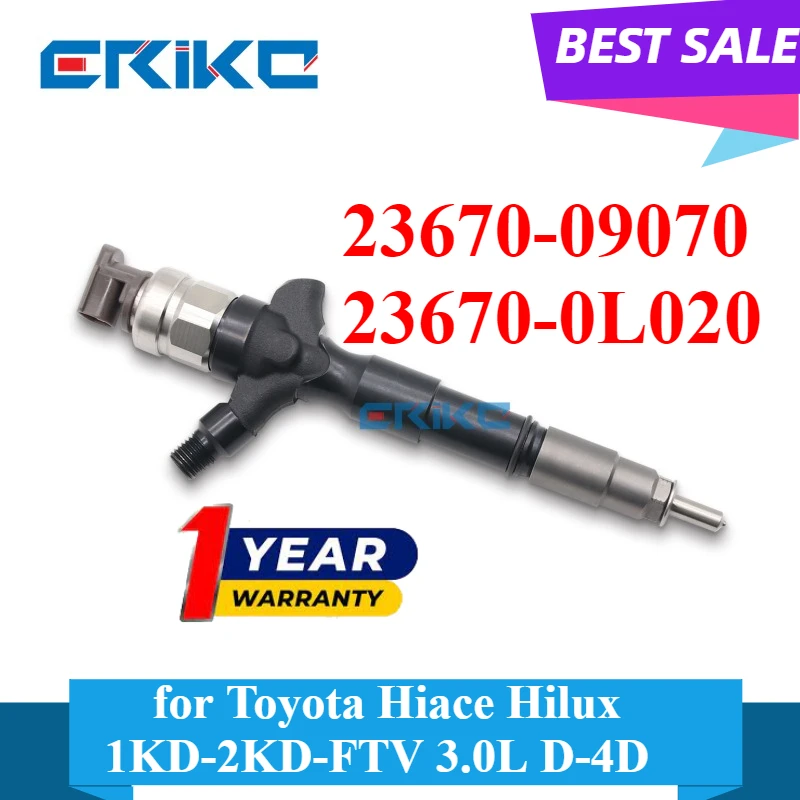 

23670-09070 Common Rail Injector 23670-0L020 Engine Pump Nozzle 2367009070 For DENSO Toyota Hilux Hiace 1KD-2KD FTV Euro4
