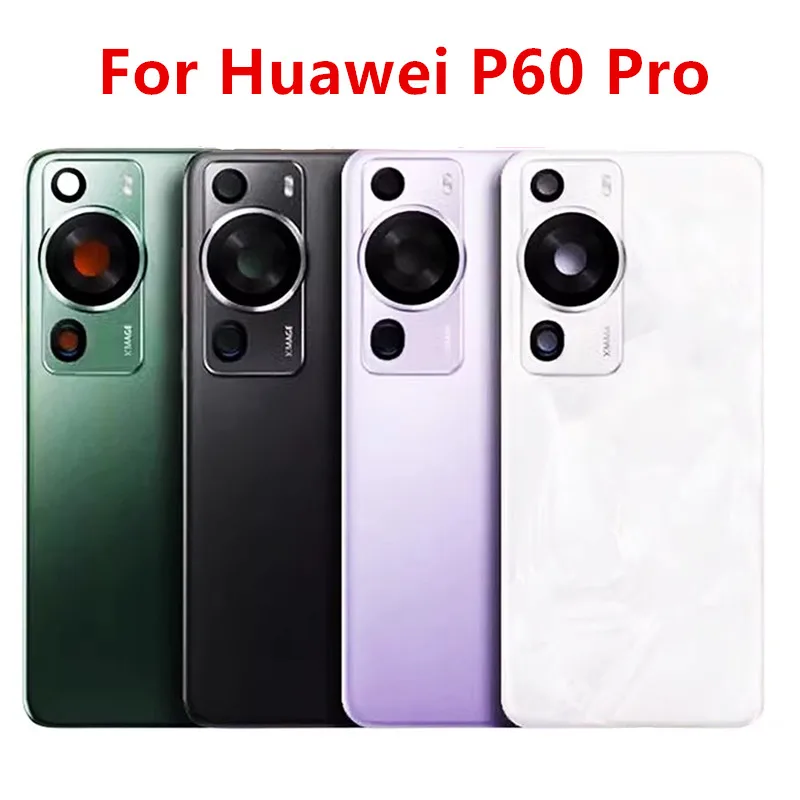 Задняя крышка аккумулятора P60Pro для Huawei P60 Pro, задний корпус, стеклянный чехол, замена запасной части для ремонта телефона + объектив камеры