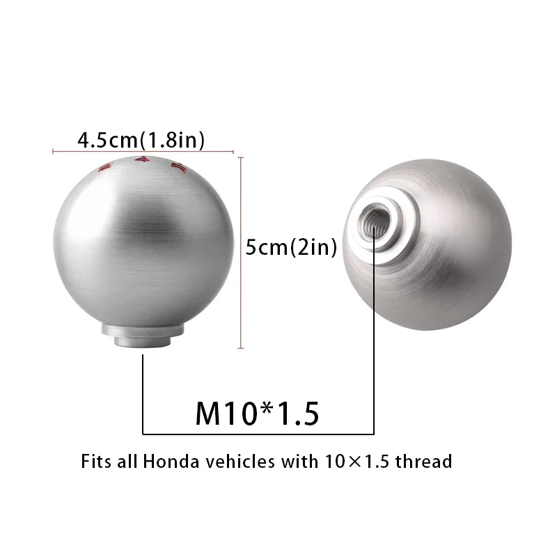 Gewichteter Aluminium-Schaltknauf, 5/6-Gang, M10×1,5, Schaltknauf für Honda Civic FD2 FN2 EP3 TYPE R DC2 DC5, passend für Jazz City – Detail 4
