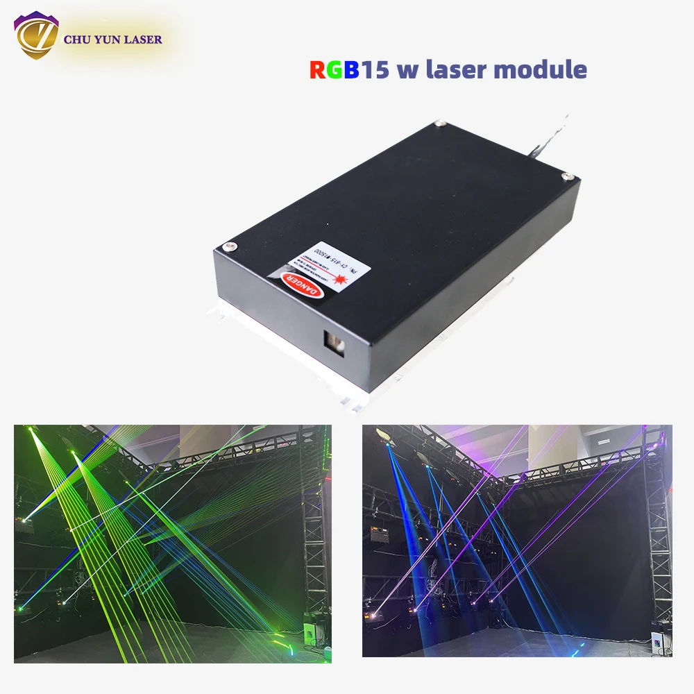DC24V rgb15w  laser module Red/Blue/Green ttl or analogue laser light parts 15w  laser source laser light