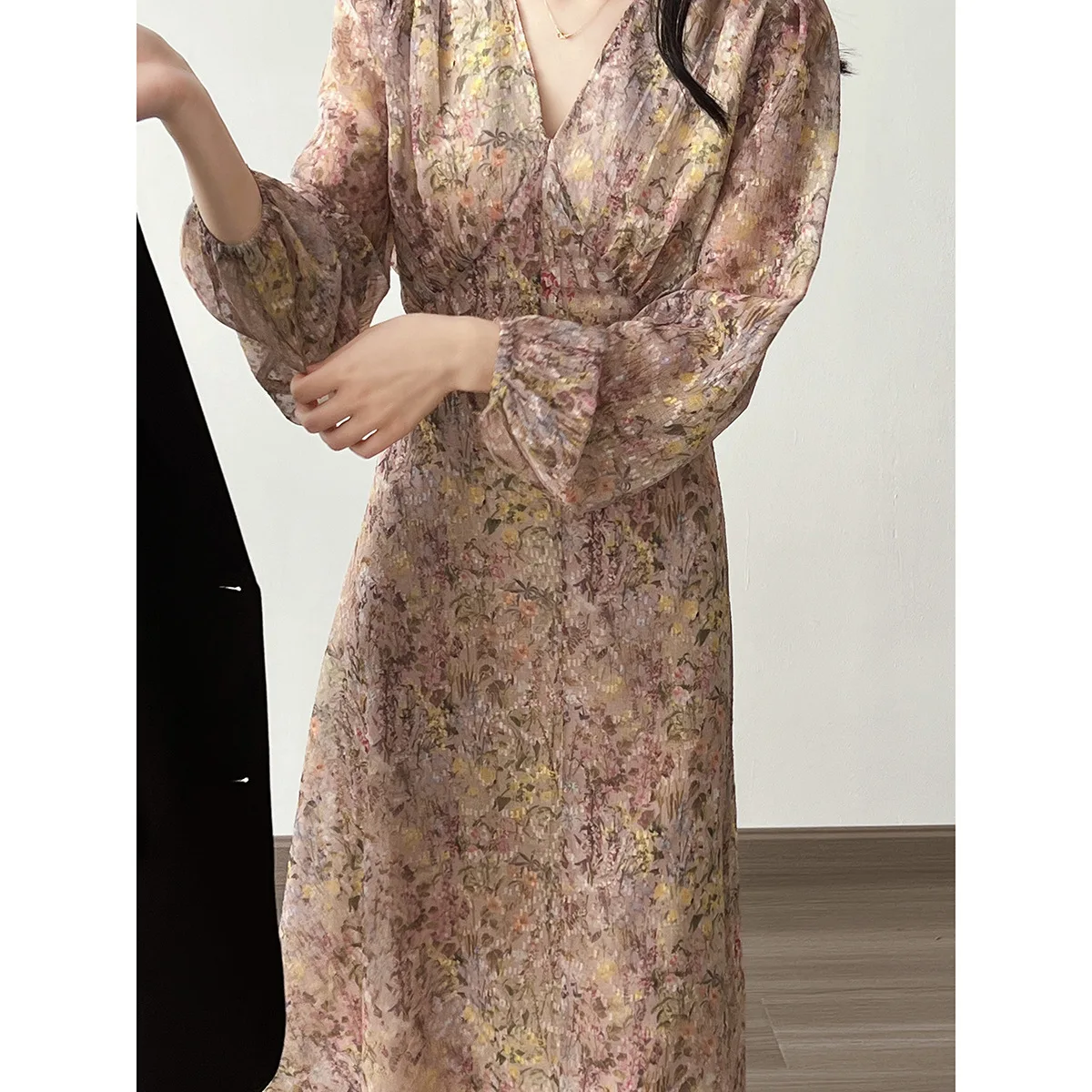 2024 nuove donne di arrivo Sexy stampa floreale Boho abito lungo con scollo a v elegante donna estate Maxi vestito abiti per le donne