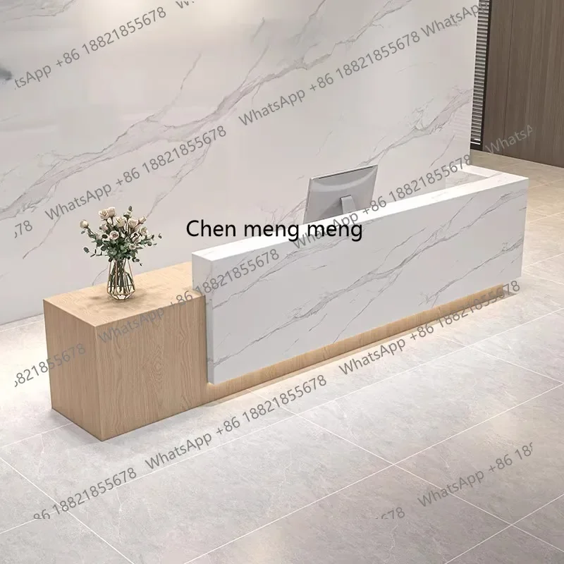X188 Company Front Desk Hotel Property Front Desk Corner Marble Slate Bar Paint checkout page