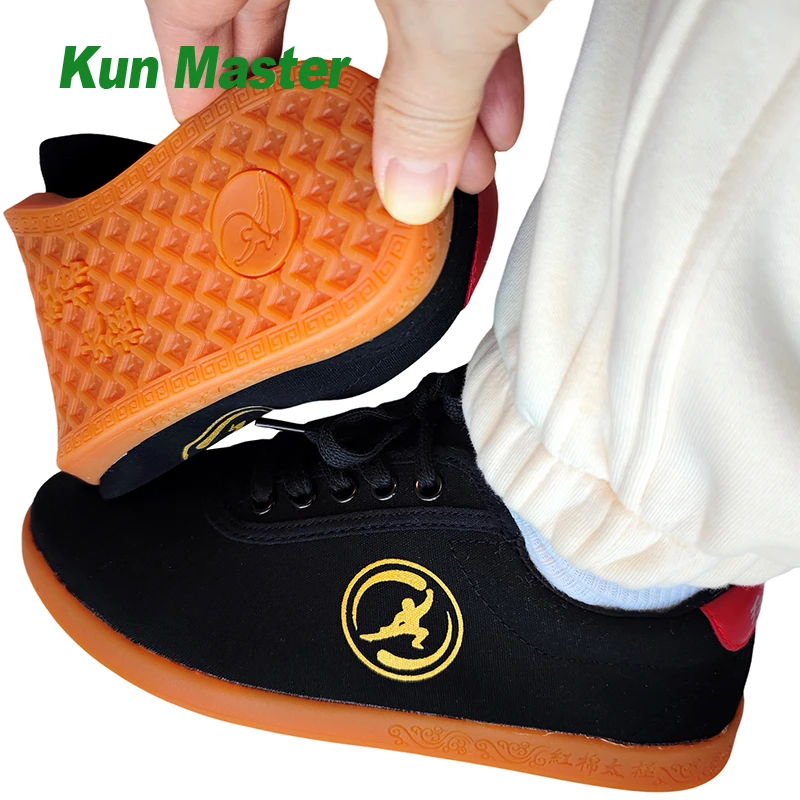 Wushu-zapatos de arte marcial Kung Fu, zapatillas de Tai Chi, deportivas de lona transpirables, Unisex, flexibles, antideslizantes, color negro