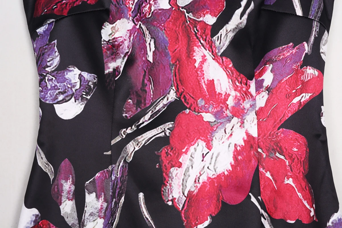 Vestido tubo con estampado floral para mujer, vestidos de verano sin mangas con cuello redondo