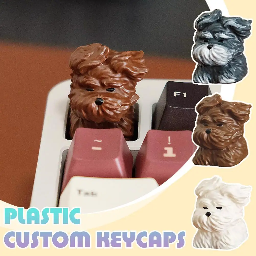 Puppy Keyboard Cap Windblown Puppy Key Cap Single Mechanical Key Cap Rocket Hammer Retro Resin Cute Personality