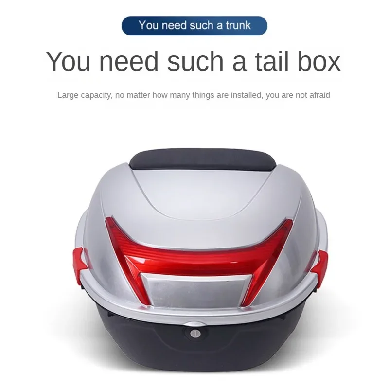 

Motorcycle Electric Vehicle Trunk Large Capacity Storage Box Electric Motorcycle Universal Waterproof Reflective Anti-collision