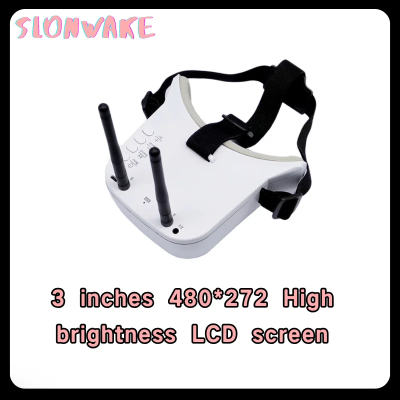 5.8G 48CH 3 بوصة 480*272 LCD فيديو سماعة HD المهنية RC FPV نظارات بناء في بطارية 1800mah ل FPV الطائرة بدون طيار أجهزة الاستقبال عن بعد