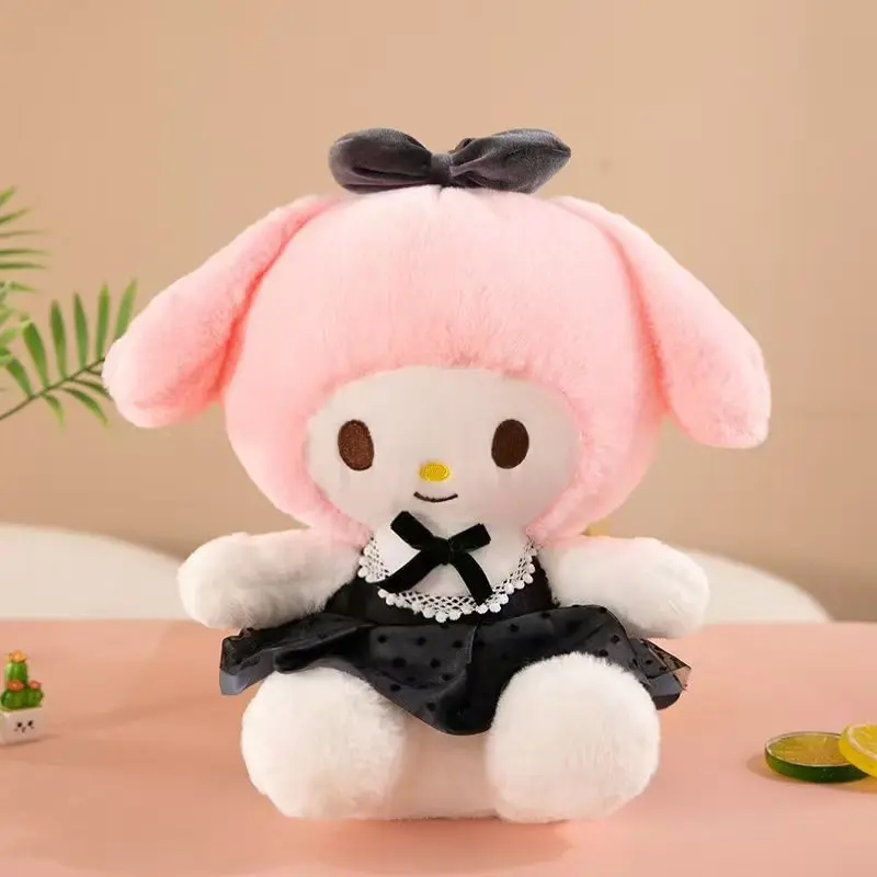 Nouveau Sanrio Kuromi mélodie 30cm peluche jouet Kawaii dessin animé sac à dos pendentif poupée pour enfants créatif Couple Festival cadeau