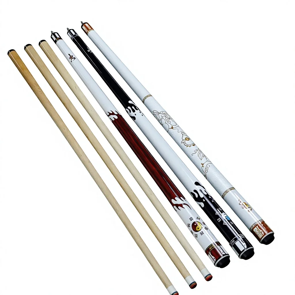 Best Quality 1/2 Jointed North American Maple Cue Stick 13mm Tip Aluminum Alloy Woodend Shaft Pool Cue Stickfor Billiard Club