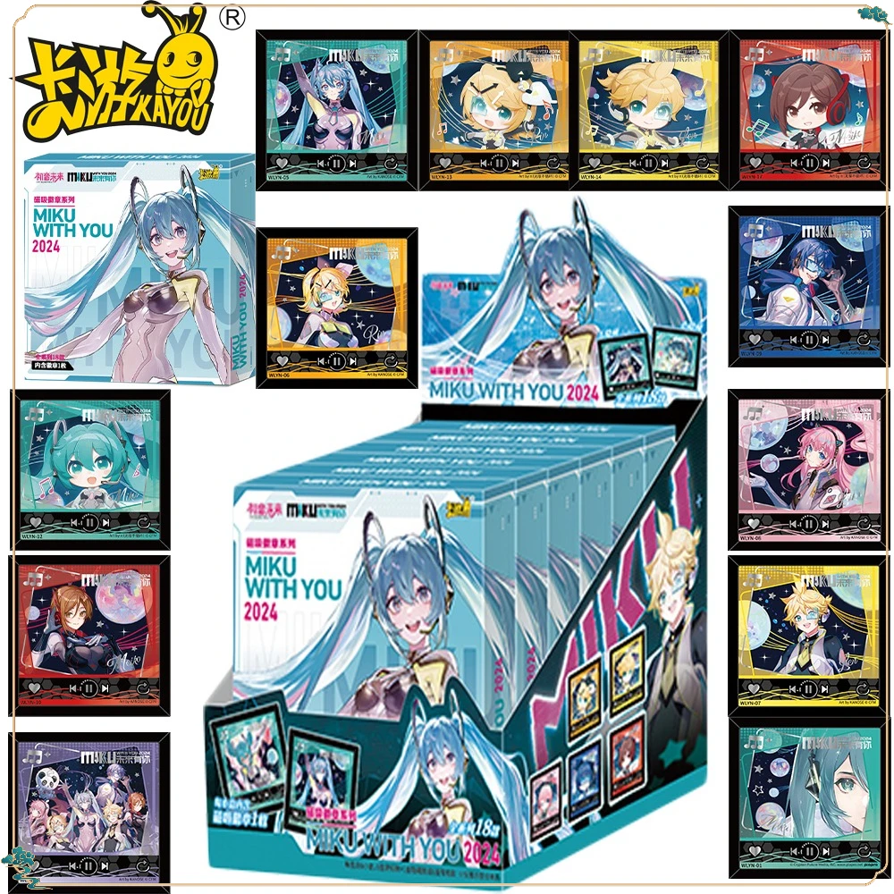 

New Genuine KAYOU Hatsune Miku Anime Peripheral Cartoon Student Badge Creative Personality Christmas Brooches Kids Hobbies Gifts