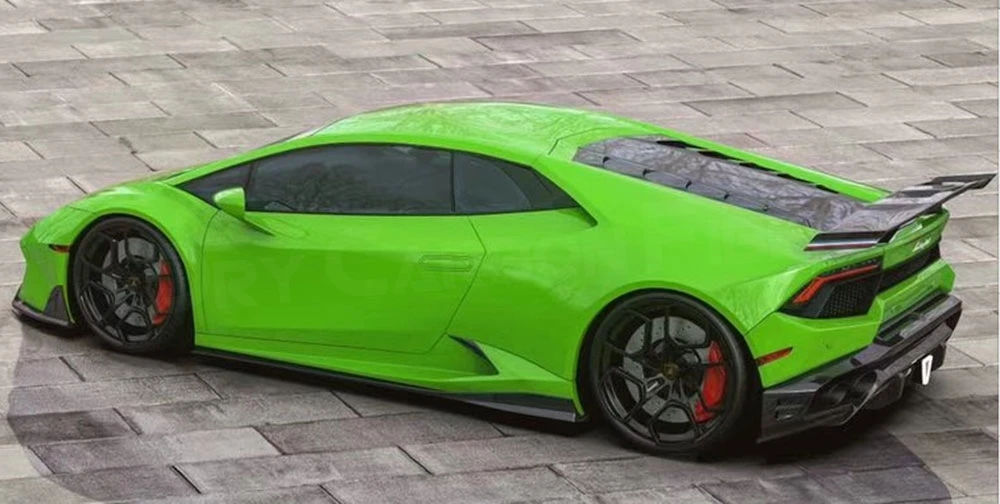 For Lamborghini LP580 LP610 Dry Carbon Material Rear Bumper Lip Diffuser Body Kits Case Bumper Guard Auto Car Parts FRP