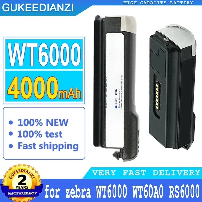 4000mAh Replacement High Capacity Backup Battery For zebra WT6000 WT60A0 RS6000 BT000262A01 BTRY-NWTRS-33MA-01