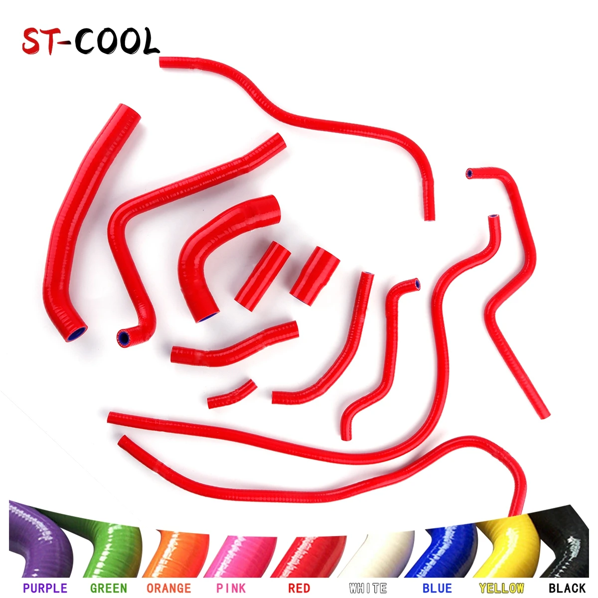 For 2009-2014 Yamaha R1 YZF-R1 YZF R1 Radiator Coolant Hoses Silicone Tubes 2010 2011 2012 2013 Piping Kit 13Pcs 11 Colors