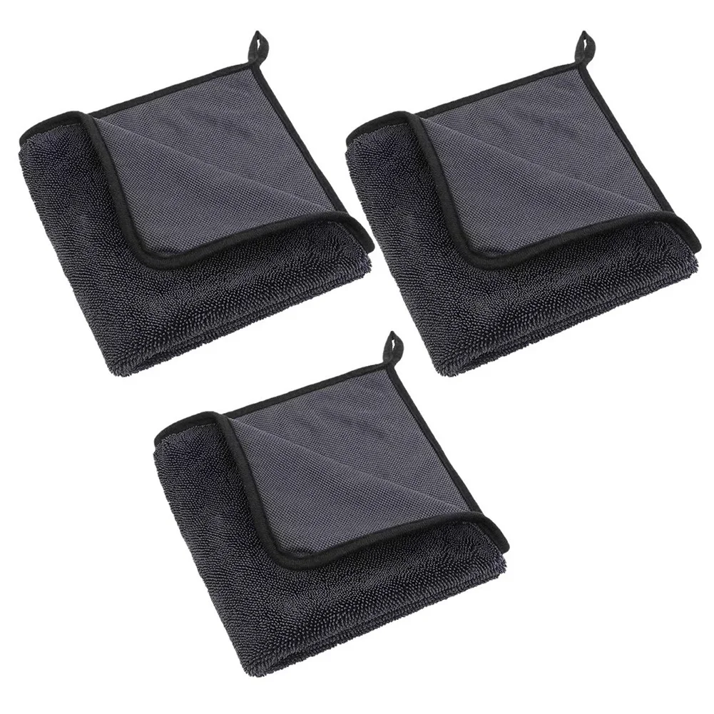Microfiber Car Wash Towels Set 3 Pack 40x60cm For Cleaning Cars Homes Bathrooms Soft Absorbent Tear Resistant And Quick Drying