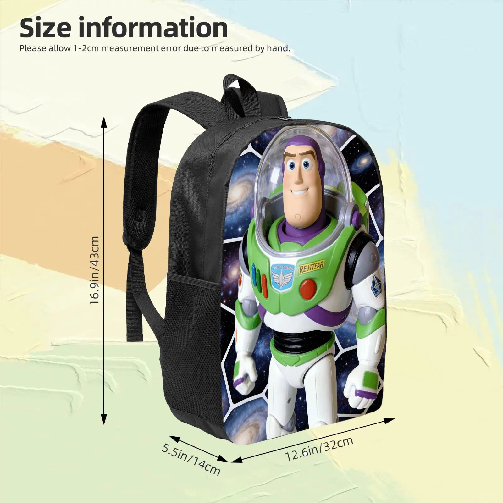 ディズニー 1個 トイ・ストーリー バズ・ライトイヤー バックパック、カジュアルバッグ、大容量、高品質ギフト、パーソナライズされた日常使用