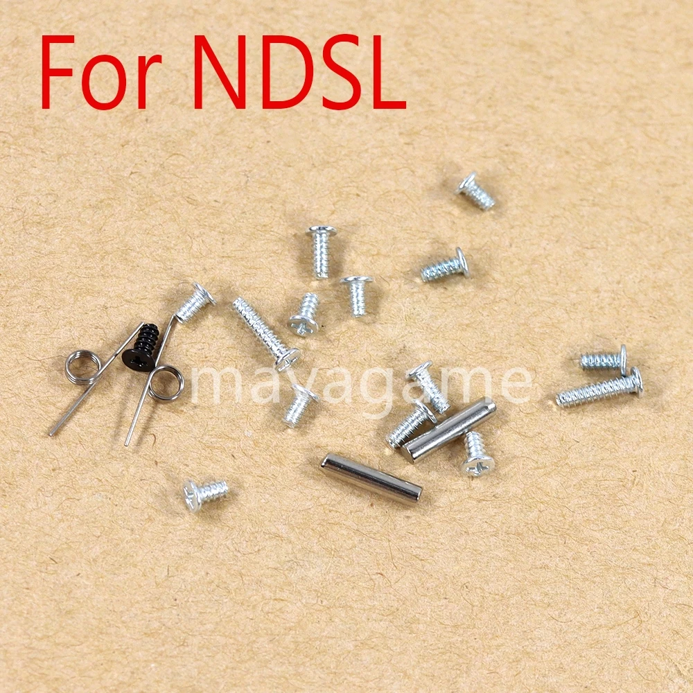 Conjunto completo de parafusos com L R botão Primavera, reparação para console NDSL, alta qualidade, 50 conjuntos