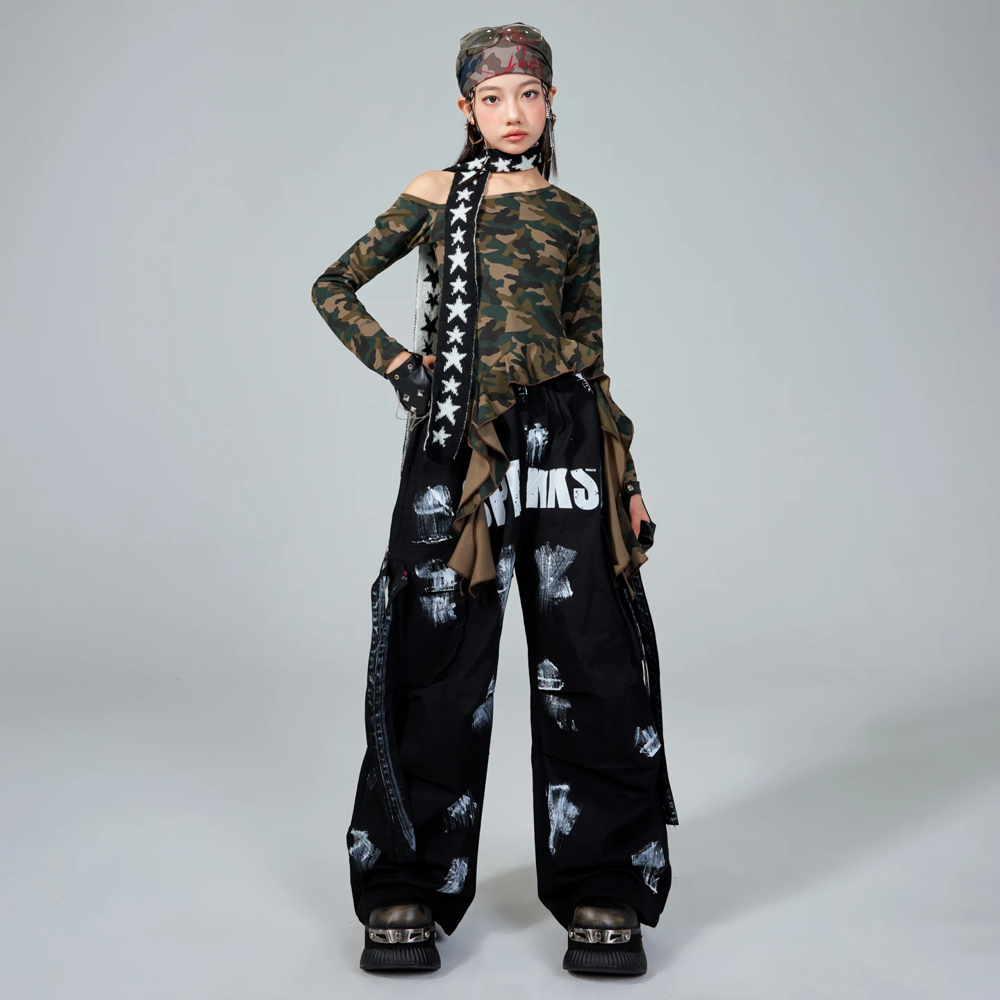 جديد أطفال أداء K-pop الزي الفتيات الهيب هوب ملابس الأطفال أزياء رقص الجاز مرحلة المنافسة الملابس XS10580 #4