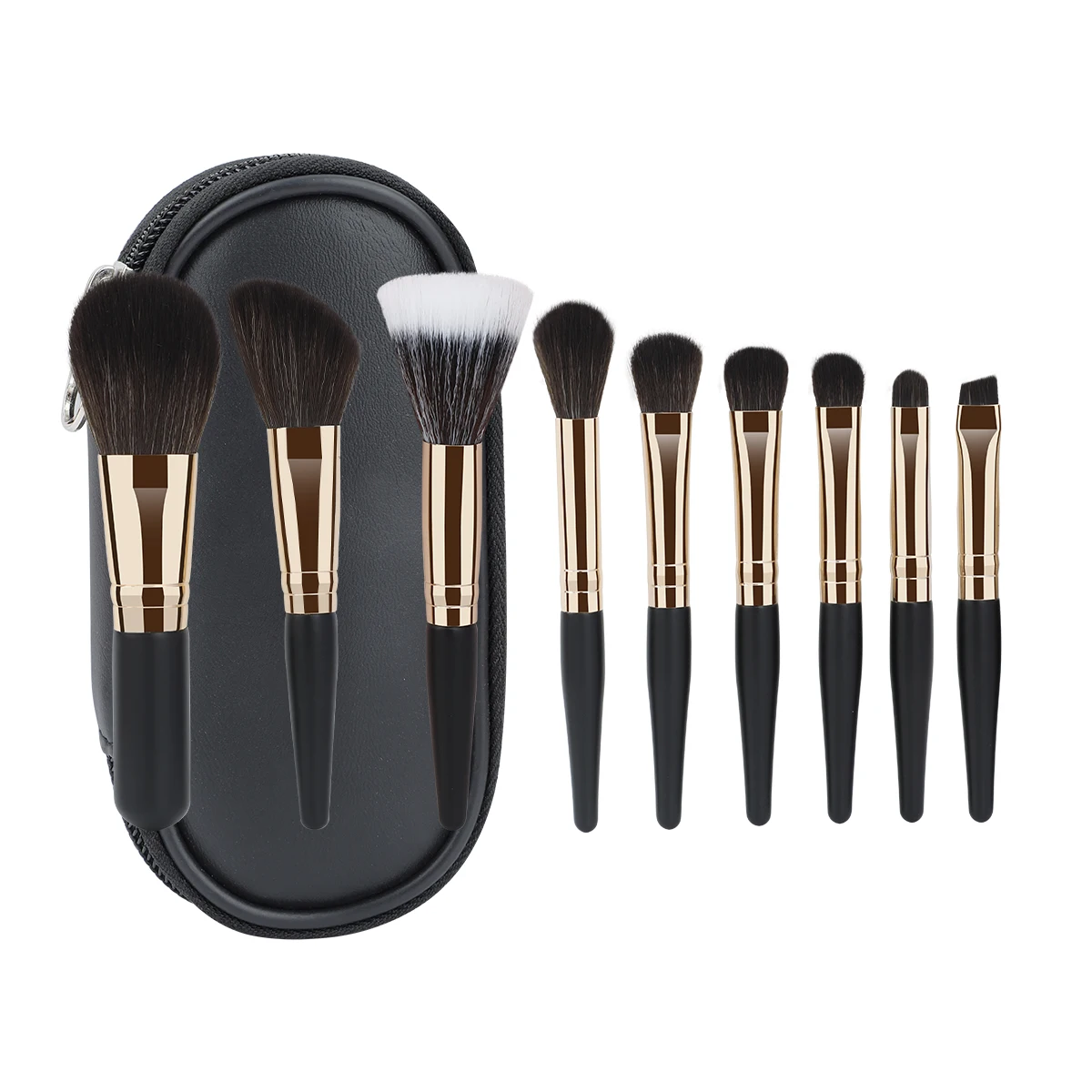 9pcs Portable Travel Makeup Brushes Set MiniCosmetic Brush Powder Foundation Blush Eyebrow Eyeshadow Blending Brush Kit