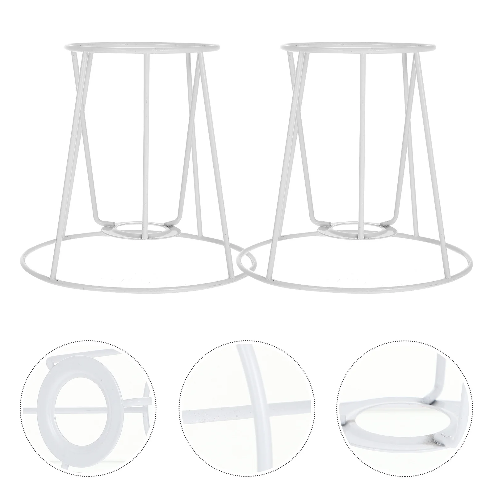 

4 pcs Iron Tapered Lampshade Frames Diy Table Lamp Rack Decorative Light Shade Bracket Durable Corrosion Resistant Lamp Frame
